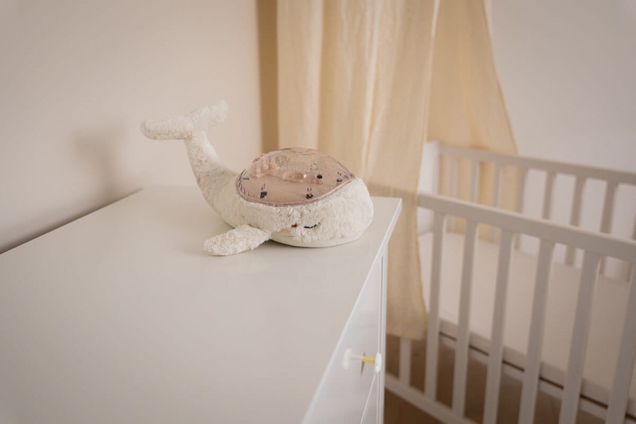 Lampka z projekcją świetlną - Wieloryb biały / Cloud b® Tranquil Whale™ White Family