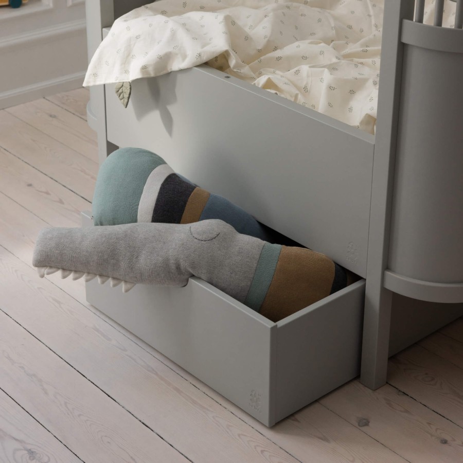 Duża poduszka Sleepy Croc - dusty blue mix / Sebra