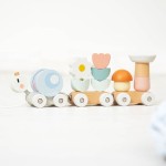 Magnetyczny pociąg z klockami i grzechotką do ciągnięcia Ślimak Sweet Cocoon 12m+ / Janod