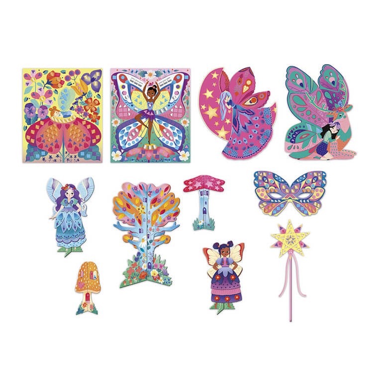 Multizestaw kreatywny 11 dekoracji Wróżki Magic Fairies 5+ / Janod