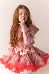 Spódnica Pettiskirt Dwustronna - truskawki / Manufaktura Falbanek