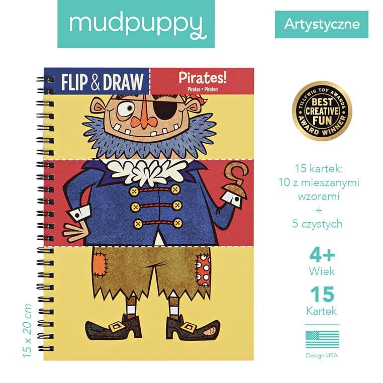 Zeszyt do rysowania potrójny - Piraci / Mudpuppy