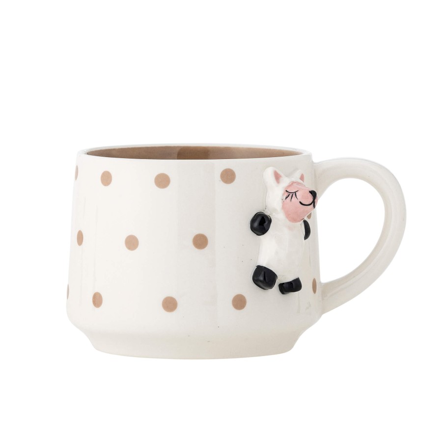 Dziecięcy kubek z kamionki - Dolly, Brown / Bloomingville Mini