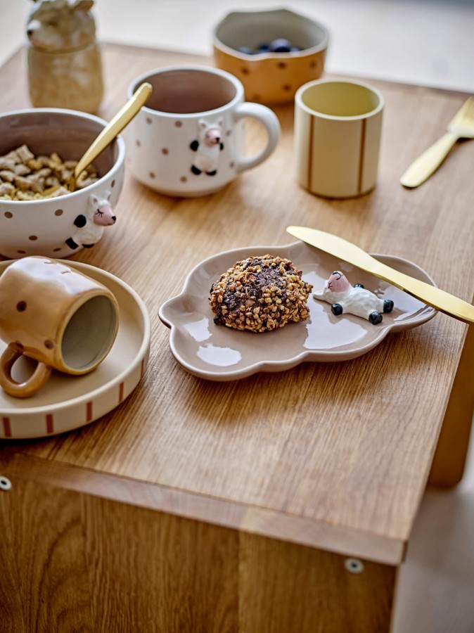 Miseczka dziecięca z kamionki - Dolly, Brown / Bloomingville Mini