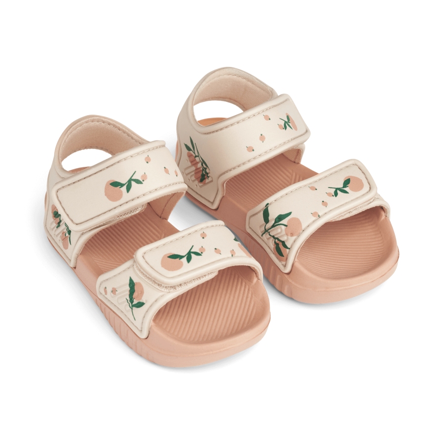 Sandały z paskami Blumer - peach, sea shell / Liewood