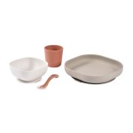 Komplet naczyń z silikonu z przyssawką Terracotta / Beaba