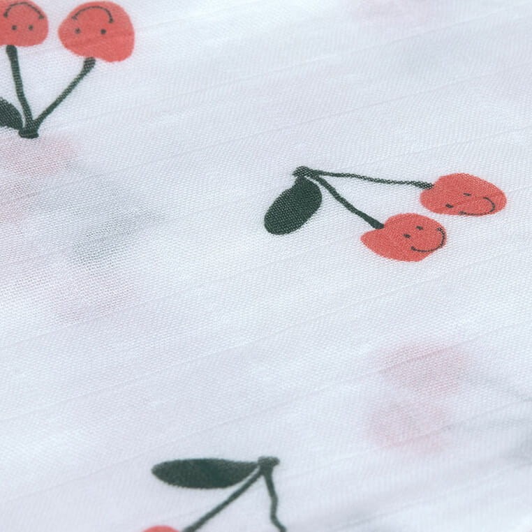 Bambusowy otulacz kocyk 80x80cm zestaw 3 szt. Happy Fruits Cherry / Lassig