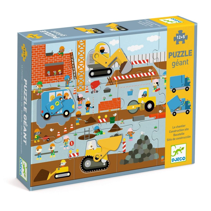 Puzzle kartonowe gigant PLAC BUDOWY / Djeco