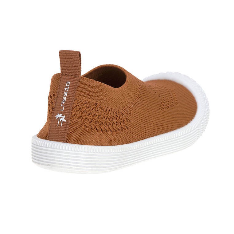 Ultrawygodne elastyczne trampki dziecięce z antypoślizgową podeszwą Splash & Fun caramel / Lassig