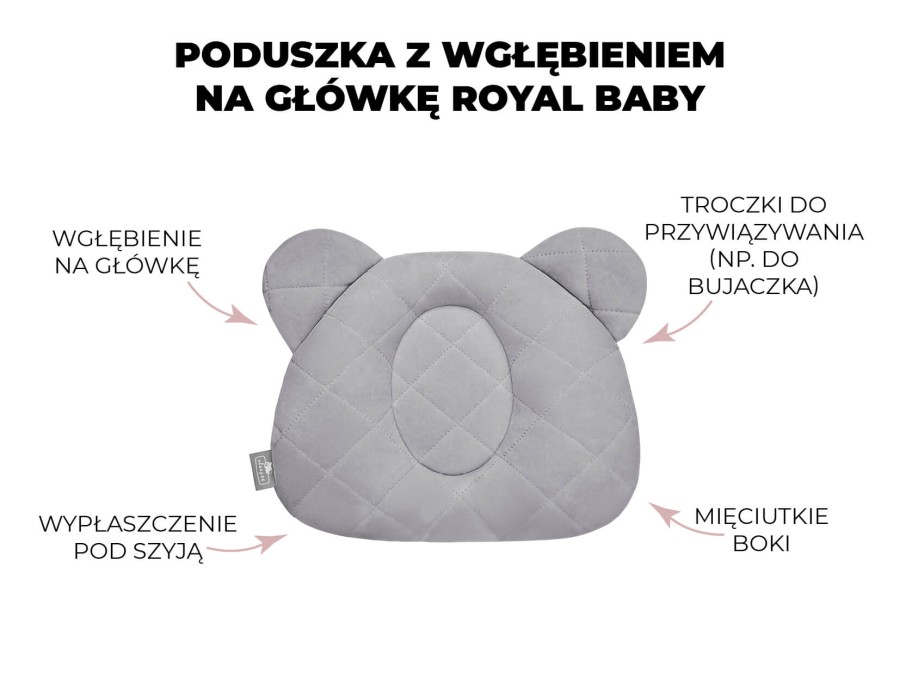 Poduszka z wgłębieniem na główkę Royal Baby Ocean Mint / Sleepee