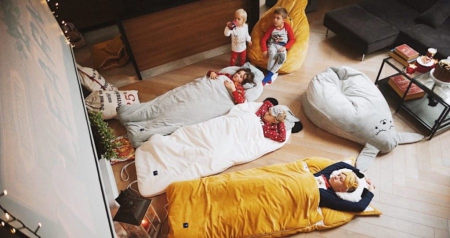 Śpiworek Sleepover Small 130x65 cm – Piaskowy lew / Kidspace