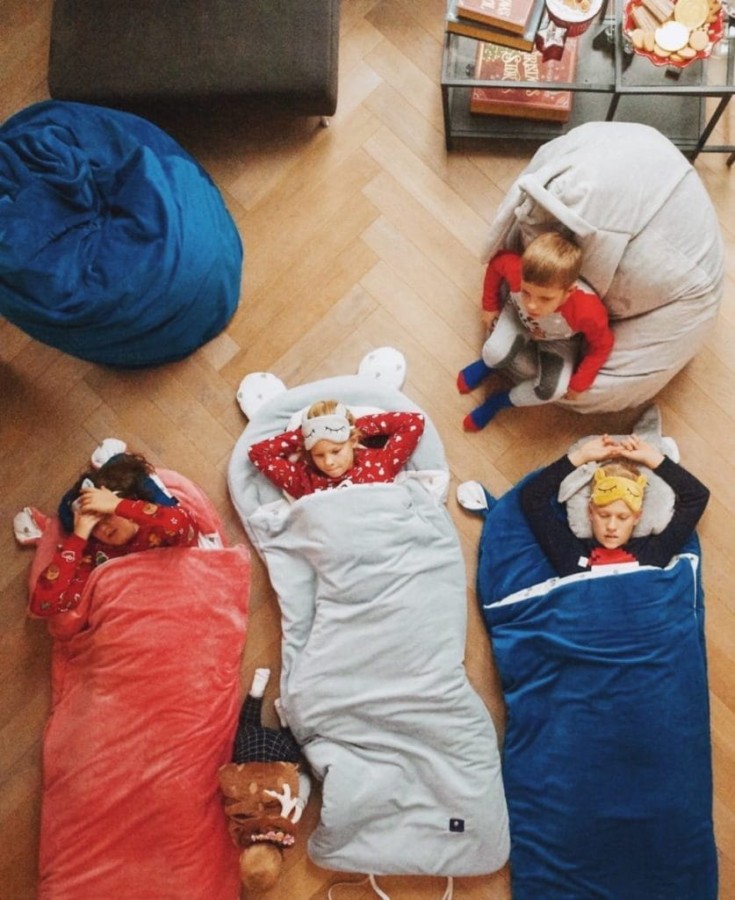 Śpiworek Sleepover – Truskawkowy kot ROZMIARY / Kidspace