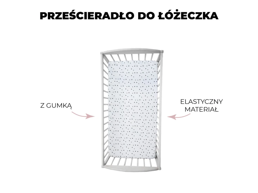Prześcieradło do łóżeczka We care Jasny Szary / Sleepee