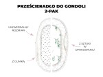 Prześcieradło do gondoli We care 2-pak Czarne Kropki-Eukaliptus / Sleepee