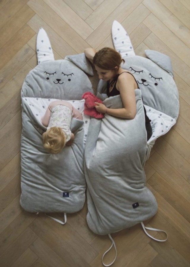 Śpiworek Sleepover – Szary zając ROZMIARY / Kidspace