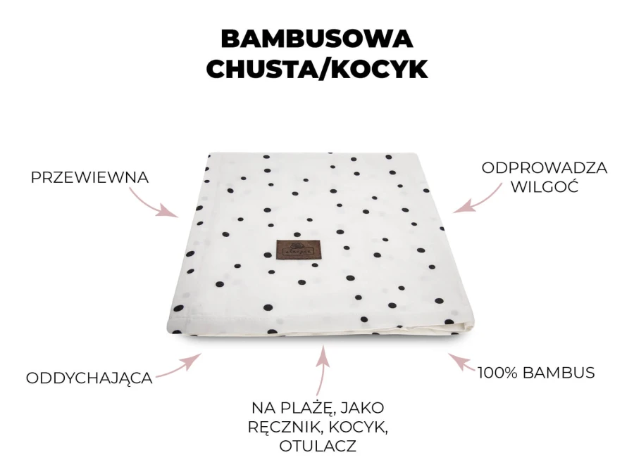 Bambusowy Bohemian Sand - 3 w 1 chusta, otulacz i kocyk / Sleepee