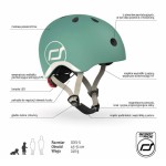 Kask XXS-S dla dzieci 1rż+ Forest / Scootandride