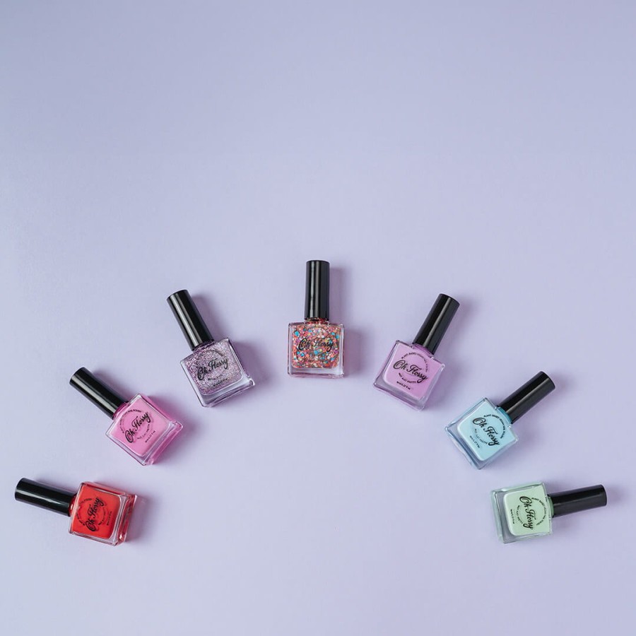 Lakier do paznokci Konfetti, 12 ml, bio brokat, roślinna formuła / Oh Flossy