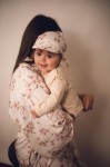 Bambusowa chustka z daszkiem red roses / Samiboo