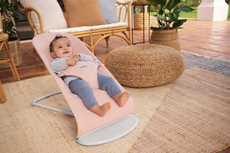 BABYBJORN - leżaczek BLISS WOVEN, Jasny Róż melanż
