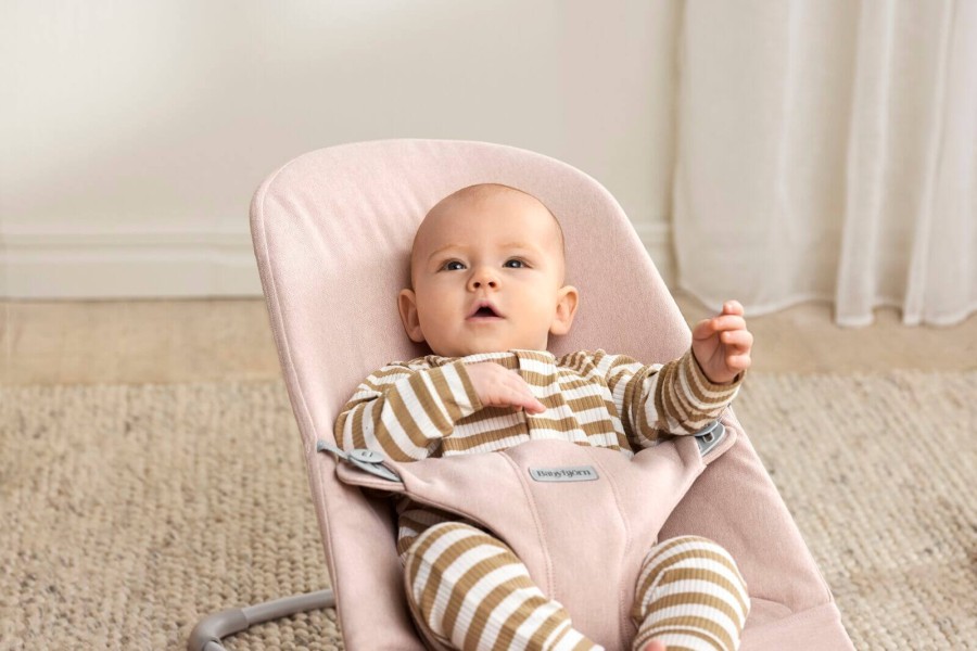 BABYBJORN - leżaczek BLISS WOVEN, Jasny Róż melanż