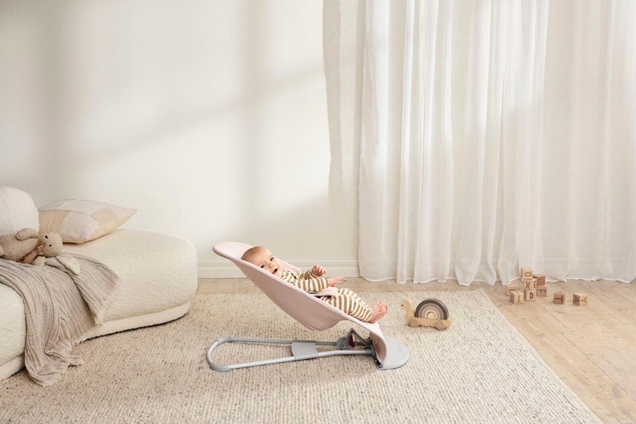 BABYBJORN - leżaczek BLISS WOVEN, Jasny Róż melanż