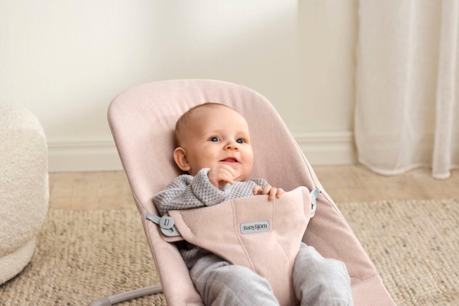 BABYBJORN - leżaczek BLISS WOVEN, Jasny Róż melanż