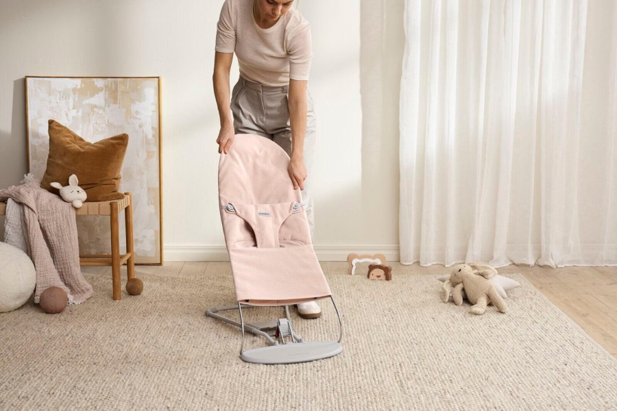 BABYBJORN - leżaczek BLISS WOVEN, Jasny Róż melanż