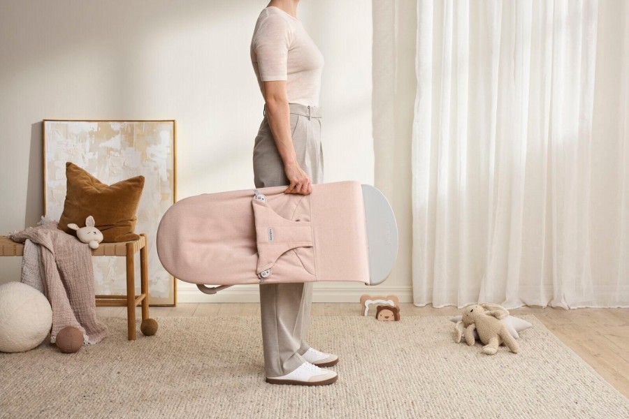 BABYBJORN - leżaczek BLISS WOVEN, Jasny Róż melanż