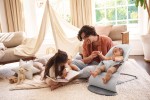 BABYBJORN - leżaczek BLISS WOVEN, Jasny szary melanż