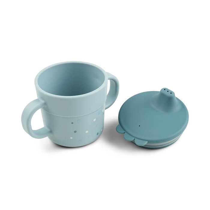 Kubek z ustnikiem Foodie Happy Dots Blue / Done by Deer