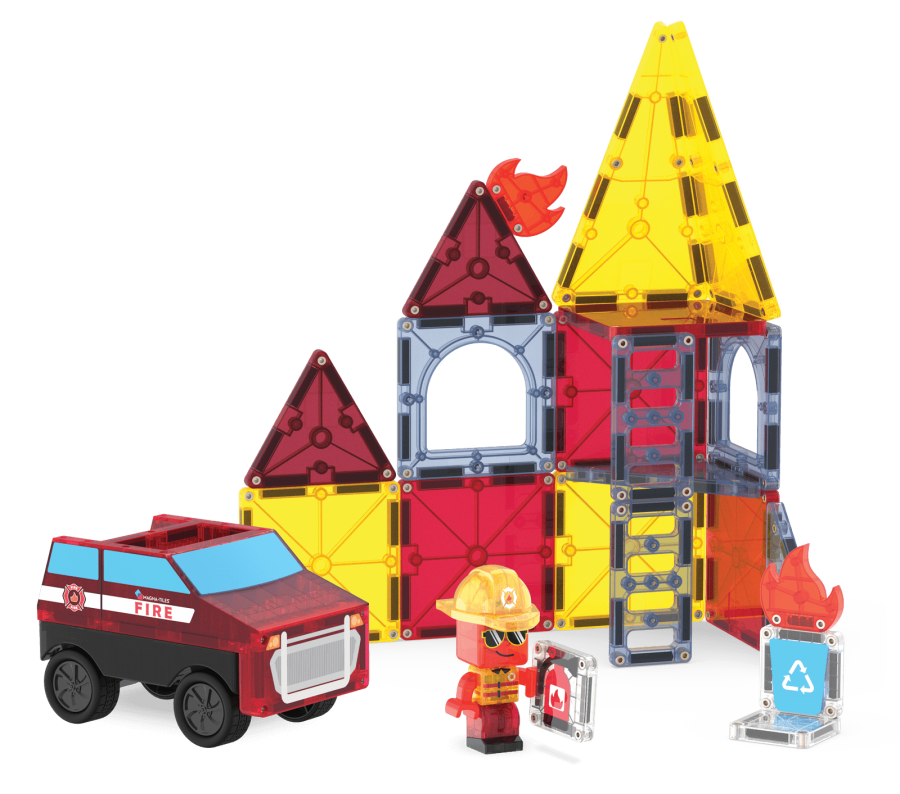 Klocki magnetyczne Straż Pożarna 27 el. / Magna-Tiles