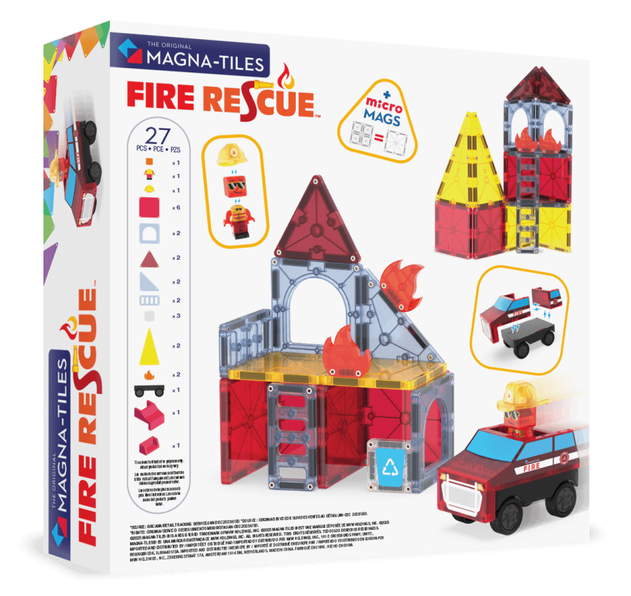 Klocki magnetyczne Straż Pożarna 27 el. / Magna-Tiles
