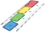Klocki magnetyczne Rail Racers XL 90 el. / Magna-Tiles