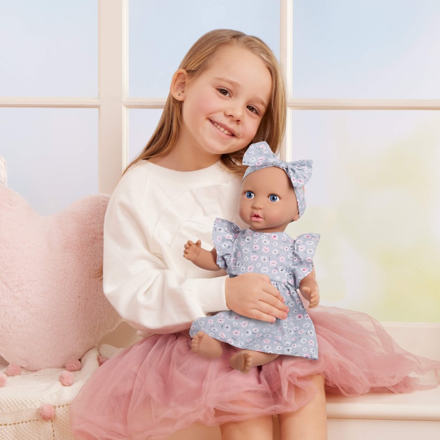 Lalka niemowlę ze smoczkiem, w sukience i opasce, z dodatkowymi śpioszkami i kubkiem niekapkiem / LullaBaby