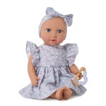 Lalka niemowlę ze smoczkiem, w sukience i opasce, z dodatkowymi śpioszkami i kubkiem niekapkiem / LullaBaby