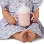 Lalka niemowlę ze smoczkiem, w sukience i opasce, z dodatkowymi śpioszkami i kubkiem niekapkiem / LullaBaby