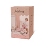 Combo dla lalki niemowlaka – krzesełko do karmienia, kojec i spacerówka, wersja różowa / LullaBaby