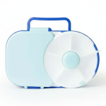 LUNCHBOX & SNACK SPINNER 2IN1 śniadaniówka dla dzieci, Blueberry Blue / GOBE
