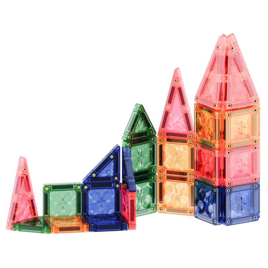 Klocki magnetyczne Mini Tiles Pack Pastel 28 el. / Cleverclixx
