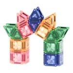 Klocki magnetyczne Mini Tiles Pack Pastel 28 el. / Cleverclixx