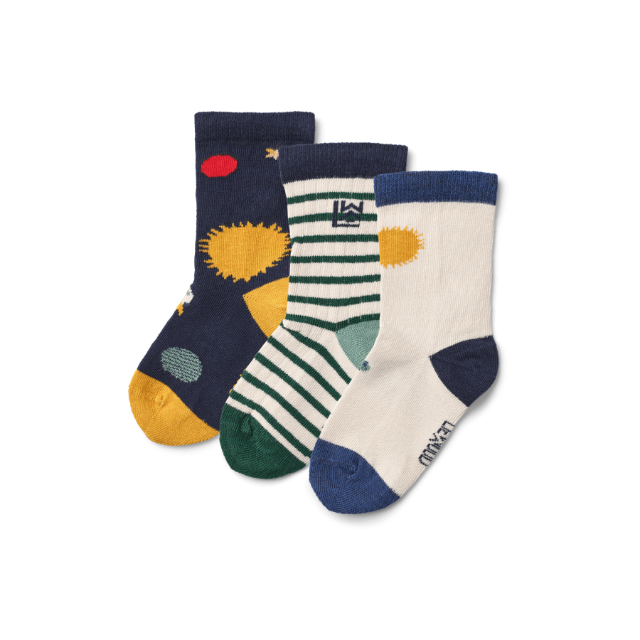Skarpetki Silas, 3-pack - Universe, Classic navy / Liewood