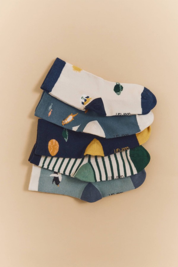 Skarpetki Silas, 3-pack - Universe, Classic navy / Liewood