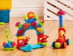 Jungle Adventures - klocki jeżyki w tubie - zestaw DŻUNGLA, 54 elementy / B.Toys