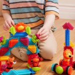 Jungle Adventures - klocki jeżyki w tubie - zestaw DŻUNGLA, 54 elementy / B.Toys