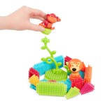 Jungle Adventures - klocki jeżyki w tubie - zestaw DŻUNGLA, 54 elementy / B.Toys