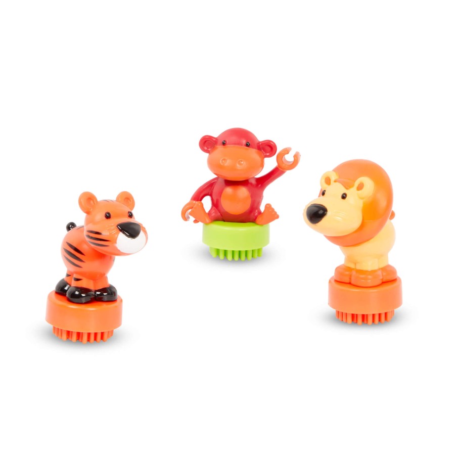 Jungle Adventures - klocki jeżyki w tubie - zestaw DŻUNGLA, 54 elementy / B.Toys