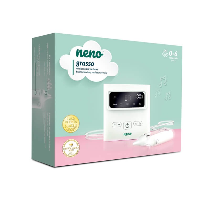 Bezprzewodowy elektroniczny aspirator do udrażniania nosa u dzieci Neno Grasso / Neno