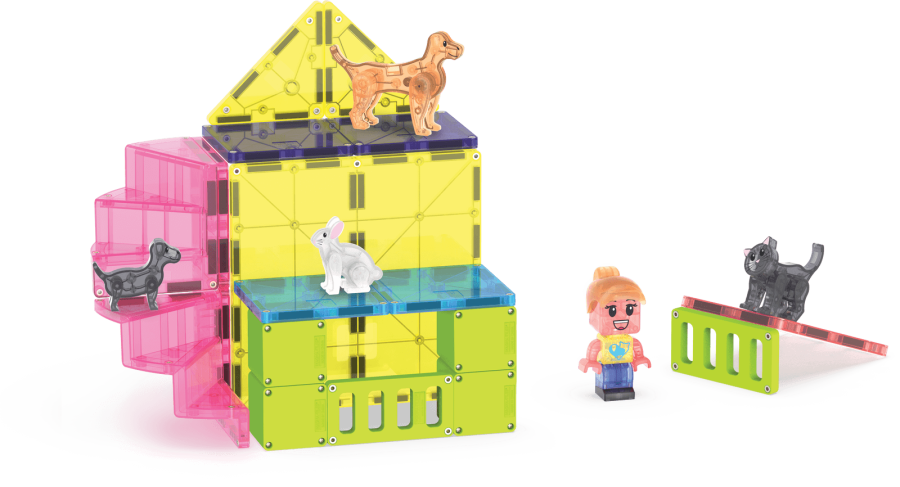 Klocki Magnetyczne Pet Playhouse 50 el. / Magna-Tiles