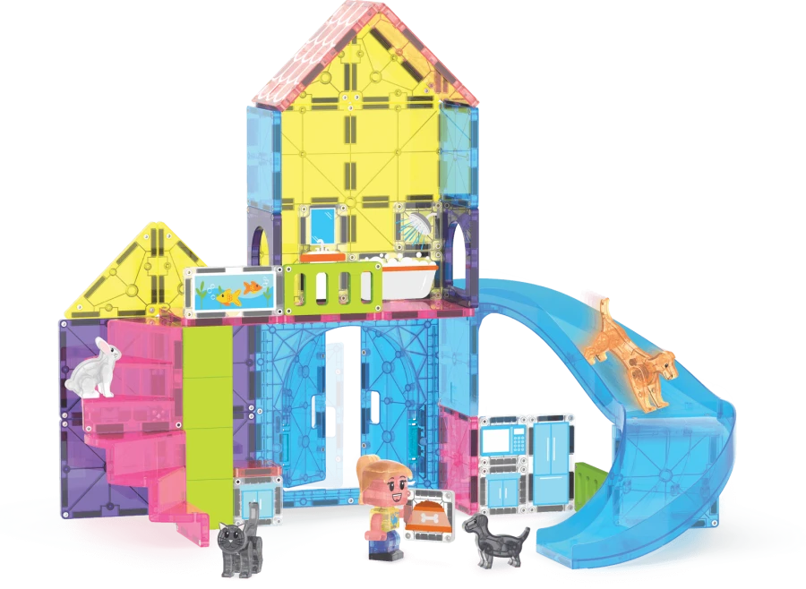 Klocki Magnetyczne Pet Playhouse 50 el. / Magna-Tiles